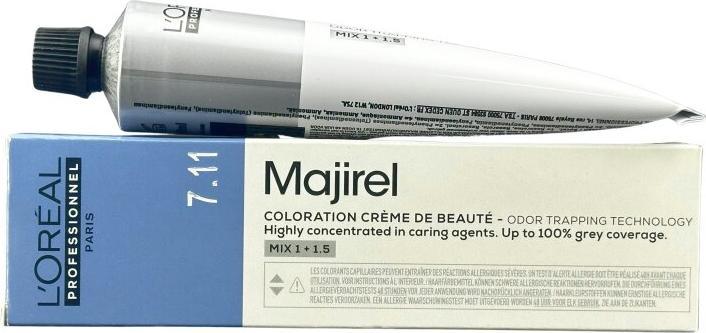Image du produit L'Oréal Professionnel L'Oréal Majirel 7,11 Mittelblond Tiefes Asch 60 ml