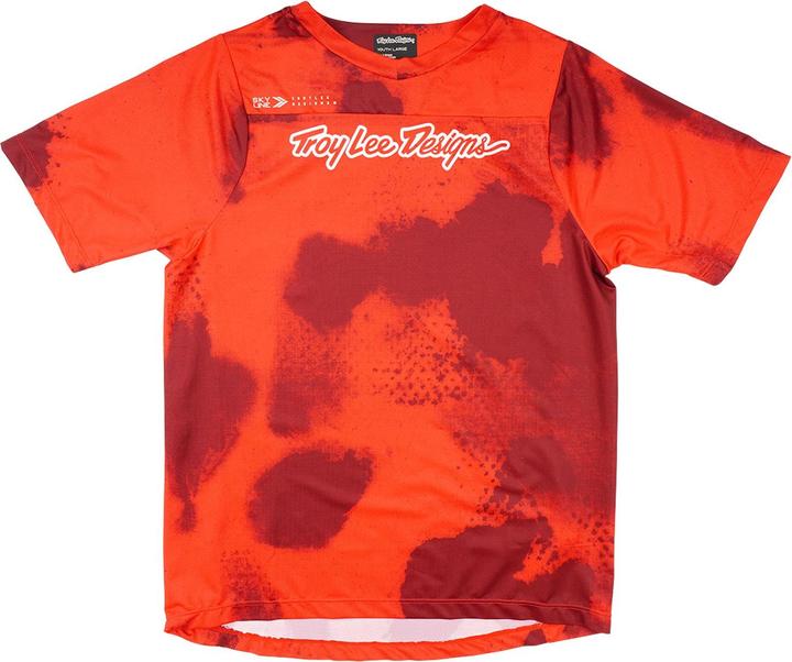 Troy Lee Designs Skyline SS Jersey, Flared, fiery red, youth XS (XS)