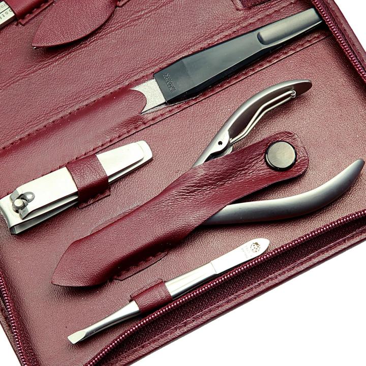 Produktbild Kniebes Hans Manicure-Etuis Manicure-Etui, Nappa-Vollrindleder bordeaux, rostfrei / 1 Stk.