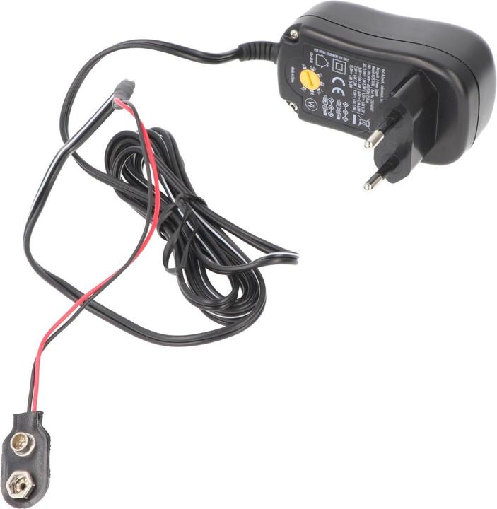 Produktbild AccuCell Universalnetzteil mit 9 Volt Batterieanschluss, perfekt um klassische 9 Volt Batterien oder Akkus...