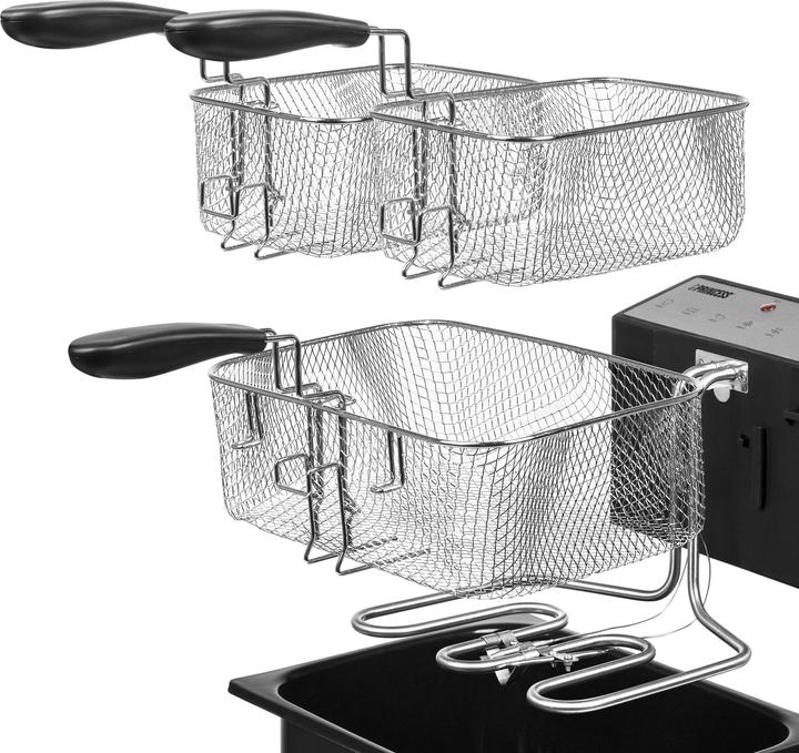 Image du produit Princess Friteuse - 3270 watts, 5 litres, thermostat, 3 paniers pour friteuse, zone froide, 6-7 personnes (Prise UE)