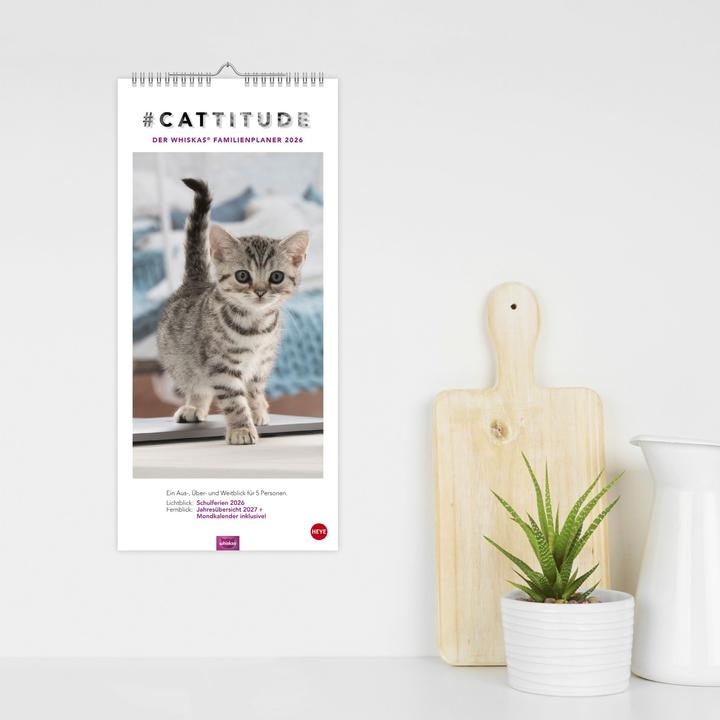 Image du produit Whiskas'Cattitude'Familienplaner2026 (21 x 45 cm, Couverture rigide, Allemand)