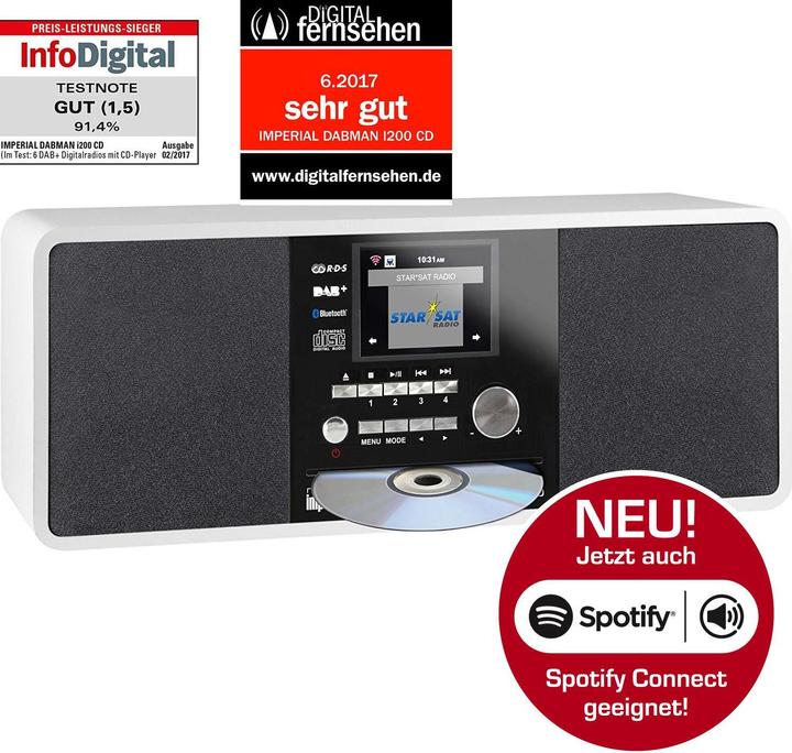 Immagine prodotto Imperial Dabman i200 CD (Web radio, DAB, VHF, FM, WiFi)