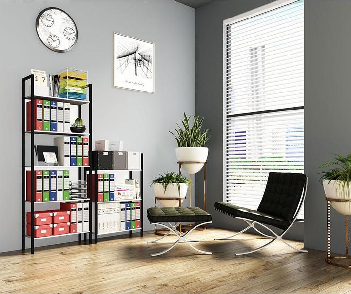 Produktbild VCM Metall Stand Regal Bücher Flakos 3fach (100 x 56 x 24 cm)