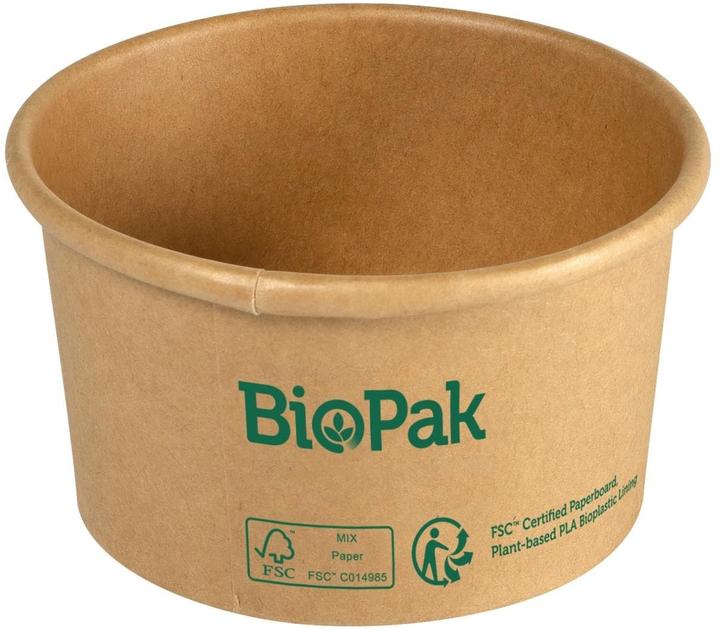 Produktbild Biopak Salat-Schale Ronda 190 ml, Braun, 25 Stück (25 x)