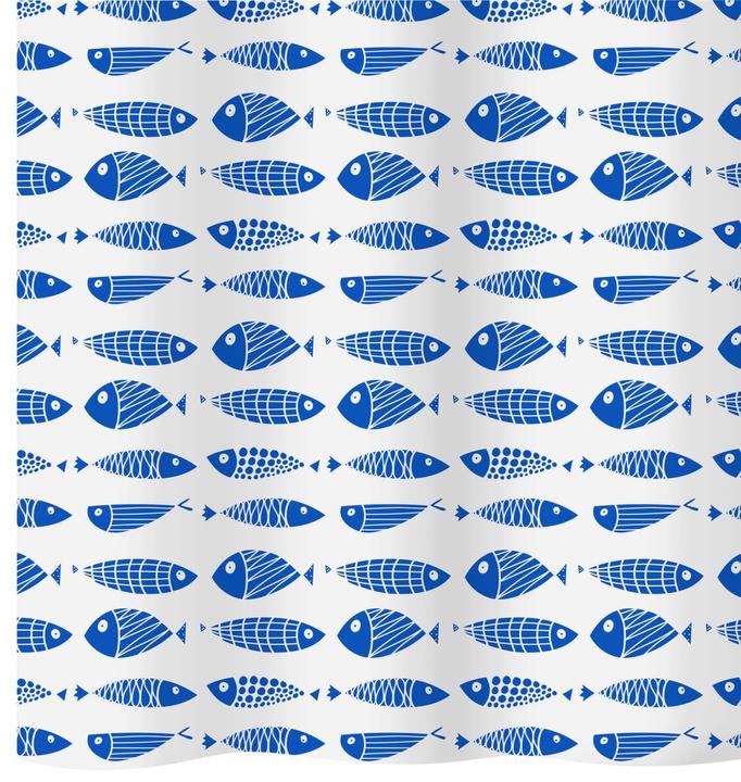 Actual product image Diaqua Shower curtain Scuby 180 x 200 cm, white / blue (180 x 200 cm)