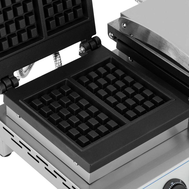Royal Catering Doppel-Waffeleisen belgisches Waffeleisen Waffelmaschine rechteckig 2 x 1.500 W (EU-Stecker)