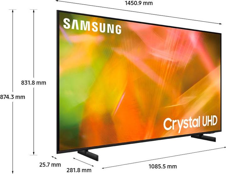 Actual product image Samsung Series 8 UE65AU8000KXXU tv 165.1 cm 4K Ultra HD Smart TV Wifi Zwart (65", LED, 4K)
