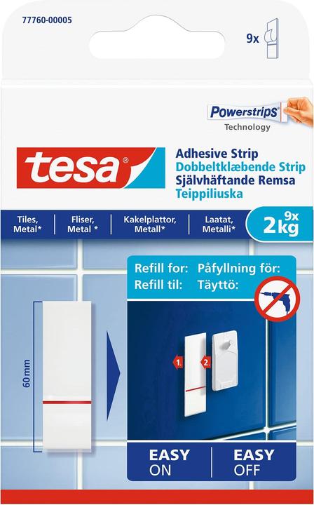 Productafbeelding tesa Powerstrips Navulling 2kg Tegels