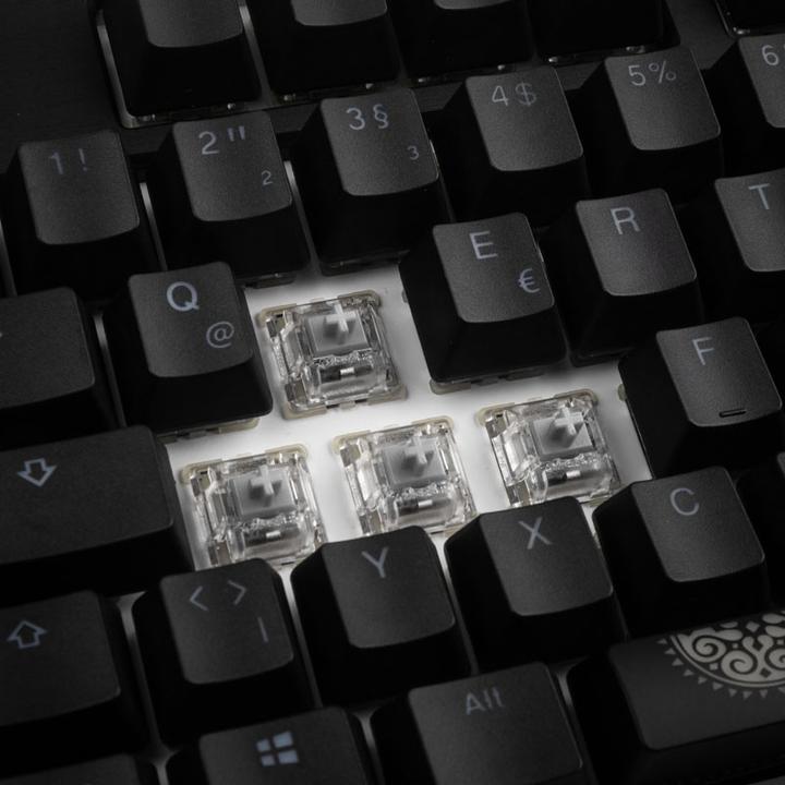 Actual product image Ducky Shine 7 PBT Gaming Keyboard, MX-Speed-Silver, RGB LED - blackout (DE, Cable)