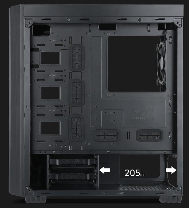 Produktbild Gembird Fornax K500 ATX-Computergehäuse Midi-Tower Schwarz (mATX, ITX, ATX, E-ATX)