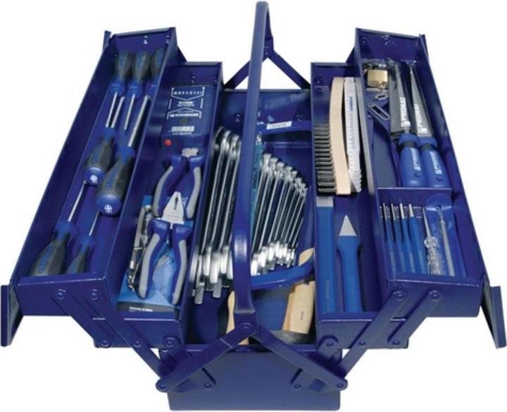 Immagine prodotto HP Autozubehör Assortimento di strumenti da 60 pezzi in una valigetta in lamiera d'acciaio, compreso il tester di (60 pezzi)