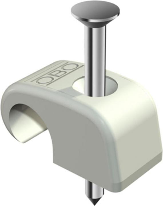 Actual product image OBO Bettermann Adhesive clip 2025 4-7mm L18 light grey