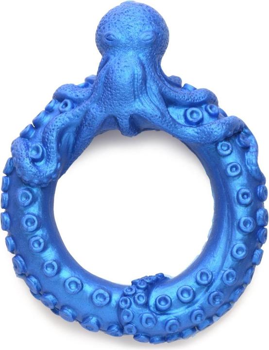 Actual product image Frisky Poseidon's Octo-Ring - Silicone Cock Ring - Blue (4 cm)