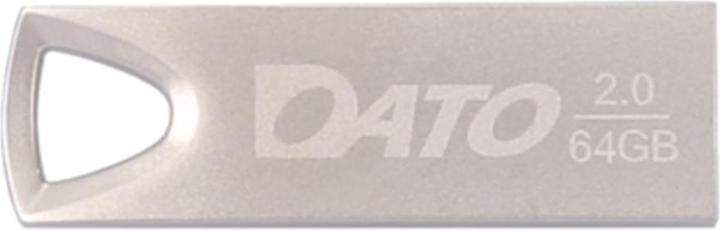 Produktbild Dato - Memory Stick DS7016 (DS7016-64G) - USB 2.0 FlashDrive, 64GB, Read 9MB/s, Write 5MB/s - Silver (64 GB, USB-A)