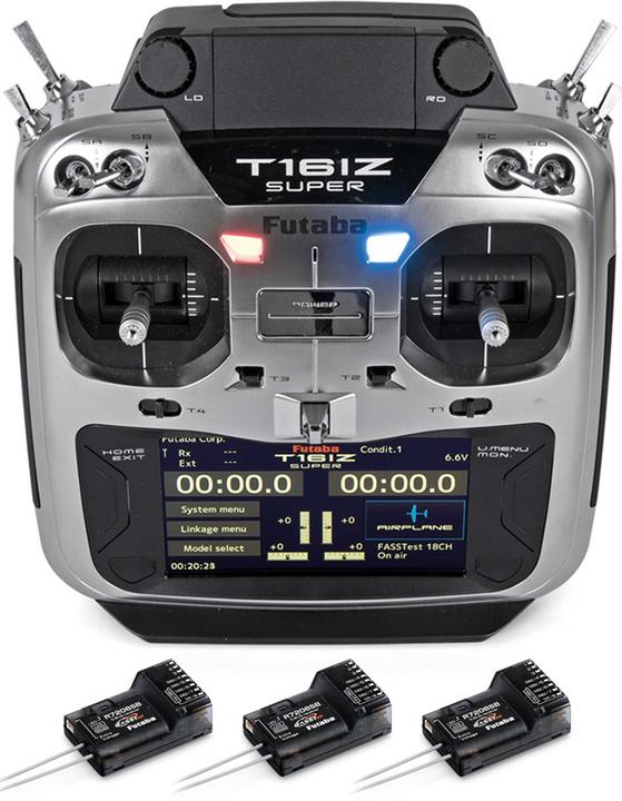 Futaba T16iZ Super Mode 2 mit 3x R7208SB FASSTest, T-FHSS, S-FHSS