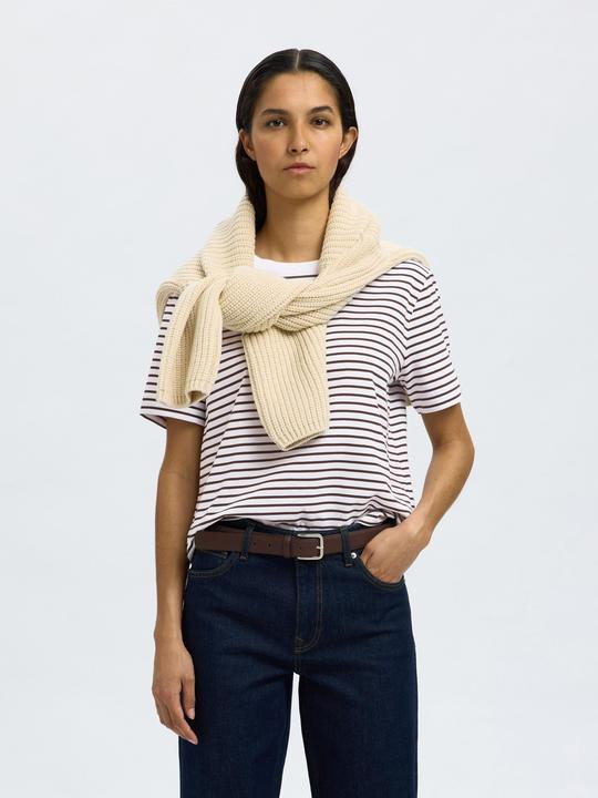 Actual product image Selected Femme Slfessential Ss Striped Boxy Tee Noos (XS)