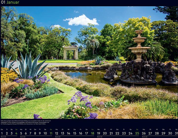 Produktbild Die schönsten Gärten der Welt - Wandkalender 2026 (60 x 45 cm, Harter Einband, Deutsch)