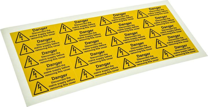 Produktbild Rs Pro Sicherheitszeichen, Englisch, Schwarz/Gelb, Gefahr: Elektrizität, H 20 mm B 60mm