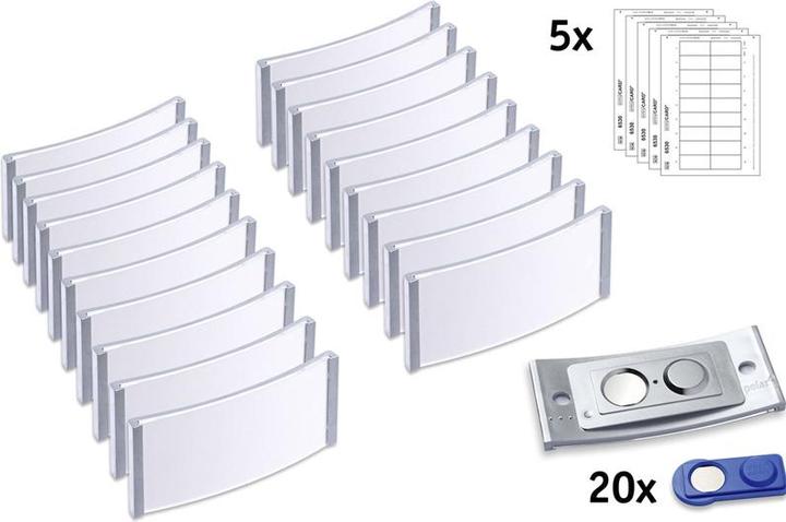 Actual product image Badgepoint Name badge polar POL30MA66-20DR 70x30mm e.st 20pcs.