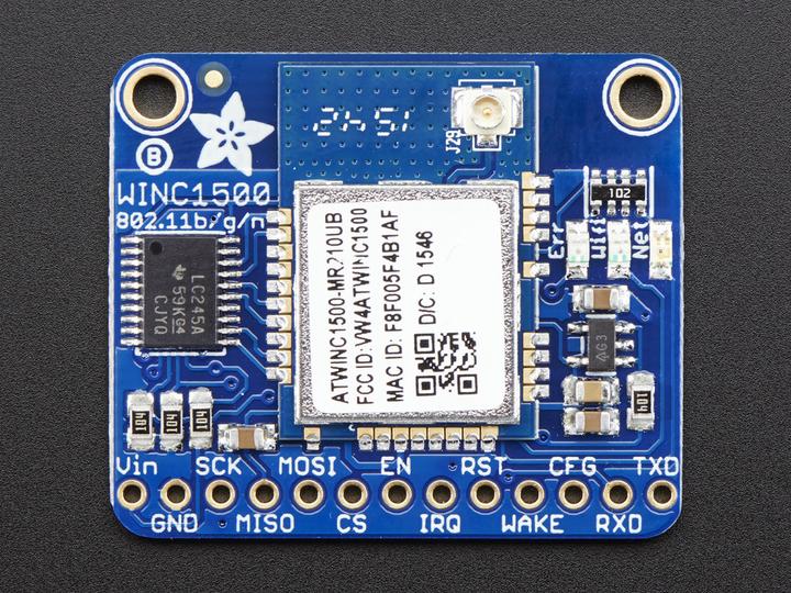 Image du produit Adafruit ATWINC1500 WiFi Breakout w/uFL Connector (Récepteur)
