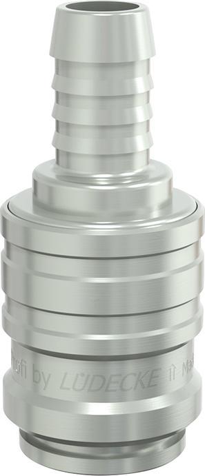 Productafbeelding Magni Lüdecke SLW DN 9 slangpilaar Wpn 19 T snelkoppeling waterslang, messing vernikkeld (Waterdief)