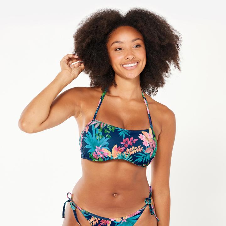 Image du produit Olaian Haut de maillot de bain bandeau surf Femme - Laura borabora bleu (80)