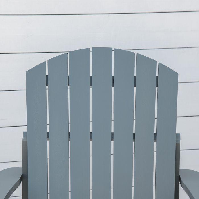 Produktbild Swisshandel24 Gartenstuhl mit Becherhalter Gartenliege Balkonstuhl Massivholz Dunkelgrau 97 x 72,5 x 93 cm