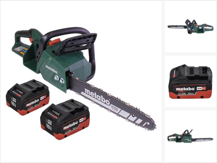 Produktbild Metabo MS 36-18 LTX BL 40 Akku KettensÃ¤ge 36 V ( 2x 18 V ) 40 cm 22 m/s Brushless + 2x Akku 10,0 A (Akku Kettensäge)