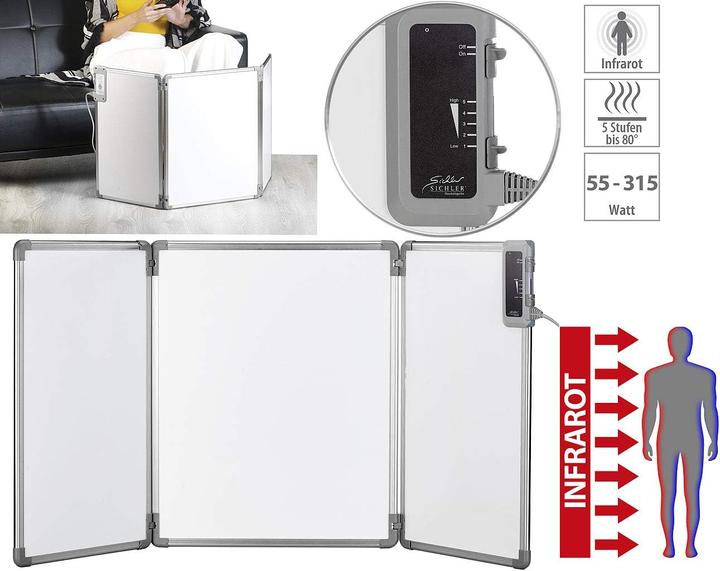 Produktbild Sichler Faltbares Fern-Infrarot-Heizpanel mit Alu-Rahmen (315 W)