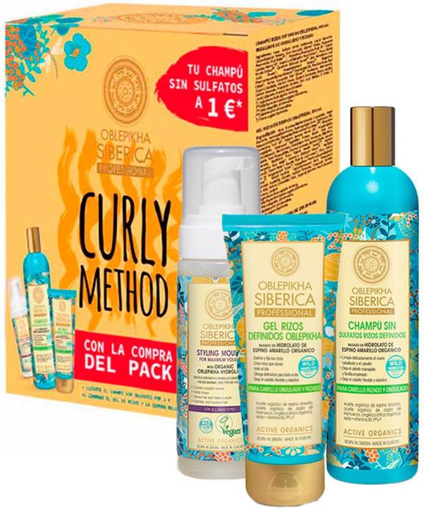 Actual product image Natura Siberica Oblepikha Champu Sin Sulfatos Rizos 400ml Gel De Rizos 200ml Espuma 170ml (Liquid shampoo)