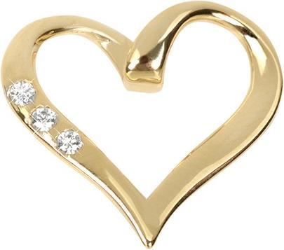 Brilio Gold heart pendant with crystals 249001 00354