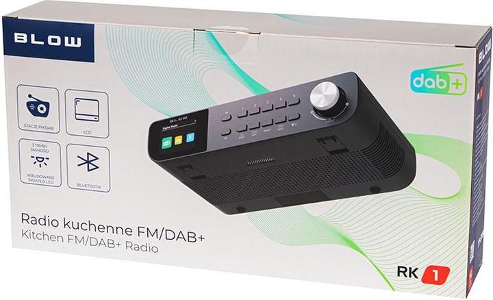 Actual product image Blow Portable FM/DAB+ RK1 kitchen radio, black (FM, DAB+, Bluetooth)