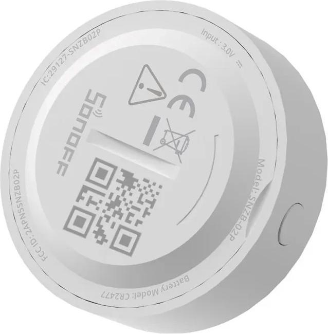 Productafbeelding Sonoff Zigbee temperatuur- en vochtigheidssensor SNZB-02P DC 3 V