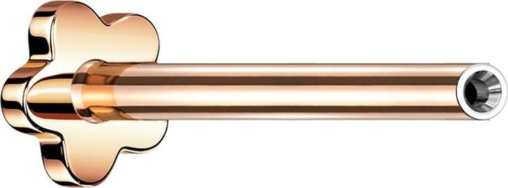 Image du produit Star Piercing Micro Threadless tige labret fleur or rose (sans laiton)