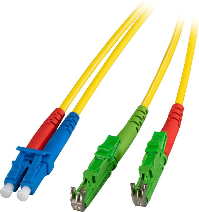 Produktbild EFB Elektronik LWL Anschlusskabel Glasfaser (1x E2000®/APC 8° Stecker 1x LC Stecker) 9/125 µ Singlemode OS2 5.00 (CAT8.2, 5 m)