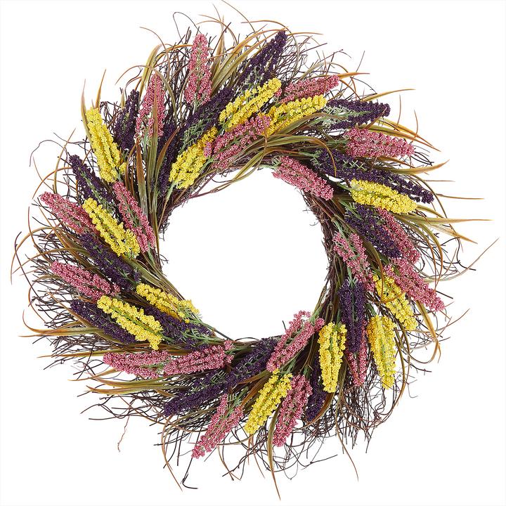 Produktbild Beliani Türkranz bunt mit Kunstblumen ø 50 cm CANDELARIA (50 x 50 x 7 cm)