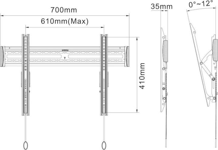 Produktbild Neomounts Nm-W365black (Wand, 55", 35 kg)