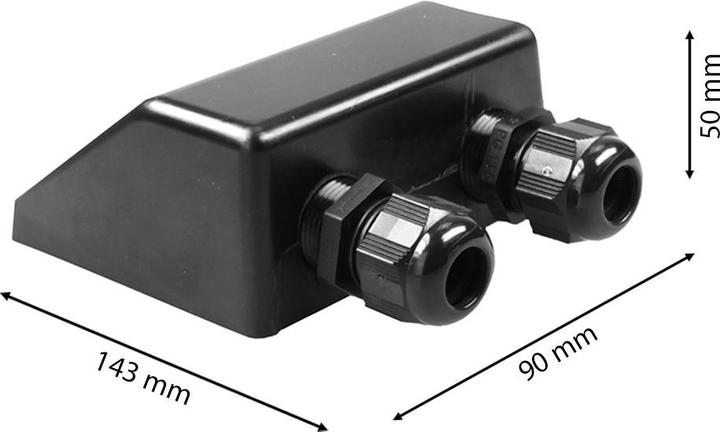 Image du produit Offgridtec Traversée de toit 2 fois Heavy noir pour diamètre de câble 3-12mm