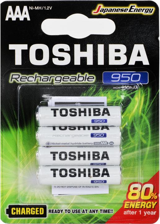 Produktbild Toshiba The TNH-03GAE BP-4C is a rechargeable AAA home battery (4 Stk., AAA, 950 mAh)