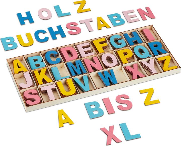 Produktbild Relaxdays 208tlg. Holzbuchstaben