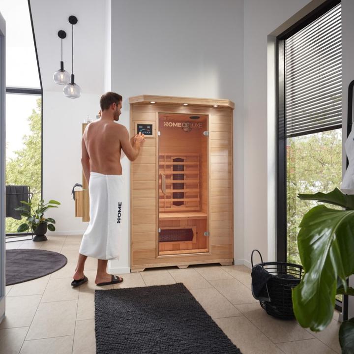 Immagine prodotto Home Deluxe Cabina a infrarossi IKENNA M - 120x105cm per 2 persone - Cabina a infrarossi con 1750 Watt