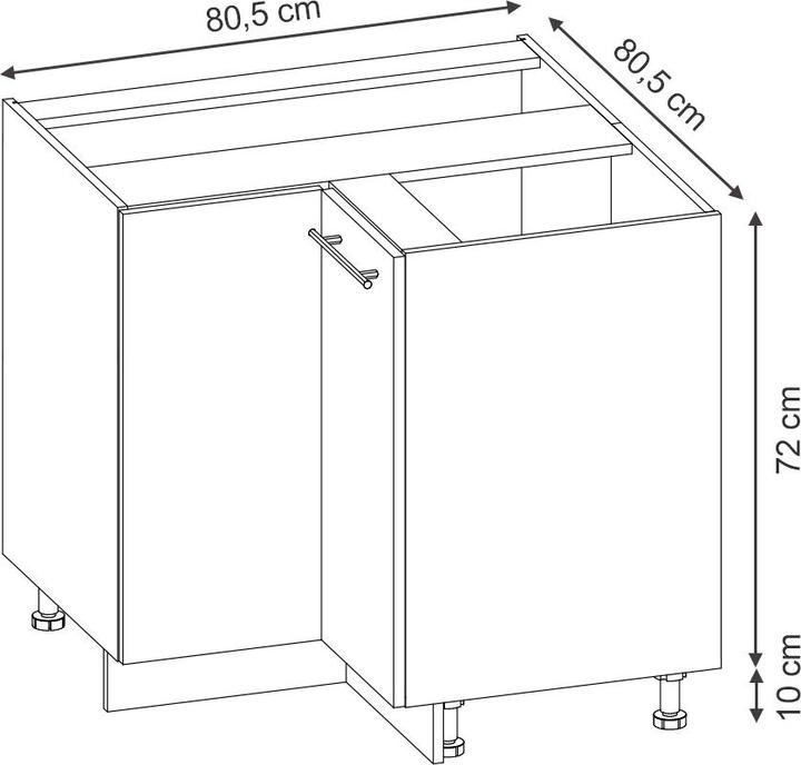 Actual product image Vicco Eckunterschrank Fame-Line