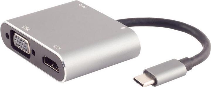 Shiverpeaks ®-BASIC-S--USB-DOCK--USB-C multiport Dockingstation, 4in1, HDMI, VGA, PD, Hub (USB-C, 4 Ports)