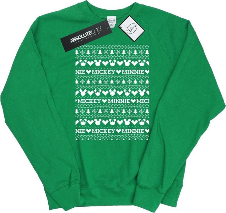 Disney Mickey And Minnie Christmas Fair Isle Sweatshirt (S)