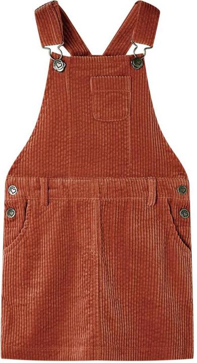 VidaXL Kinder-Latzkleid Cord Cognac 116,Material: 100 (116)