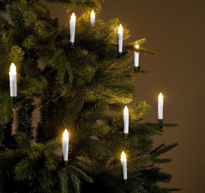 Produktbild Lunartec 30er-Set LED-Weihnachtsbaumkerzen mit Fernbedienung (30 x)