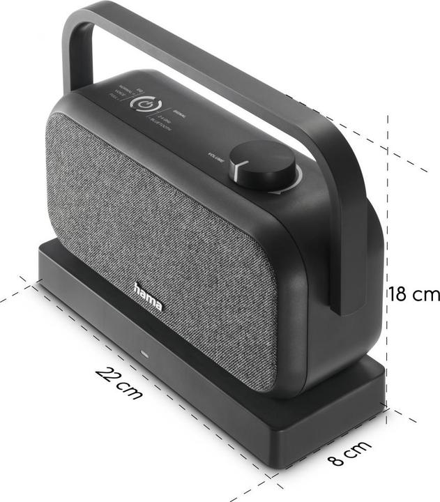 Immagine prodotto Hama Lautsprecher für Fernseher, 2,4-GHz-Station + Bluetooth®, tragbar, stereo (18 h, Porta USB)