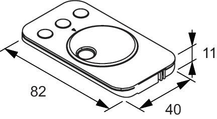 Actual product image L&S LED radio remote control Frankfurt series incl. wall bracket 1-channel white