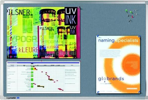 Legamaster Pinboard Professional textile 120x180cm grey (Bulletin board, 180 x 120 cm)